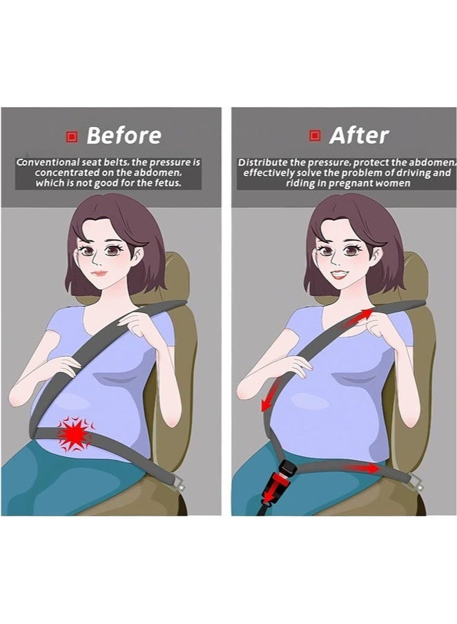 Pregnancy Adjustable Seat Belt, Maternity Seat Belt, Prevents abdominal Pressure and Protects the Abdomen, Essential for Pregnancy (Black) - Image 2